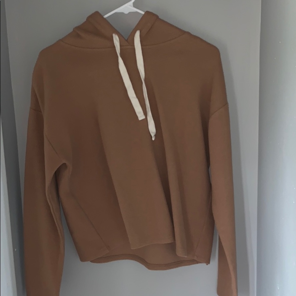 tan hoodie